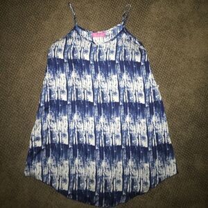 Pookie & Sebastian Blue & White Tank Dress